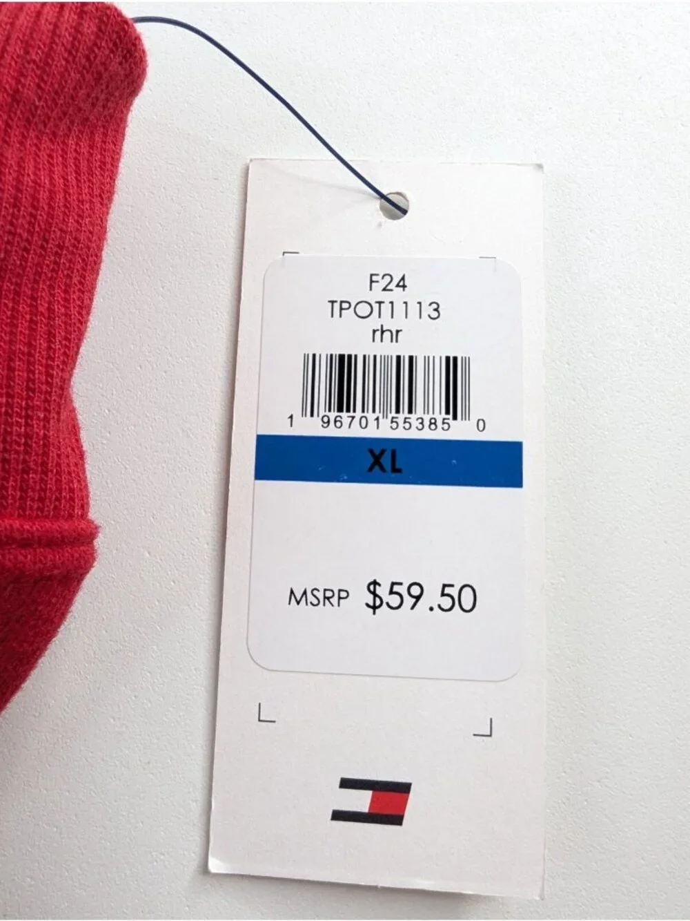 Tommy Hilfiger Sport Men’s Size XL Sweatshirt Red Fleece Crewneck Logo - NWT